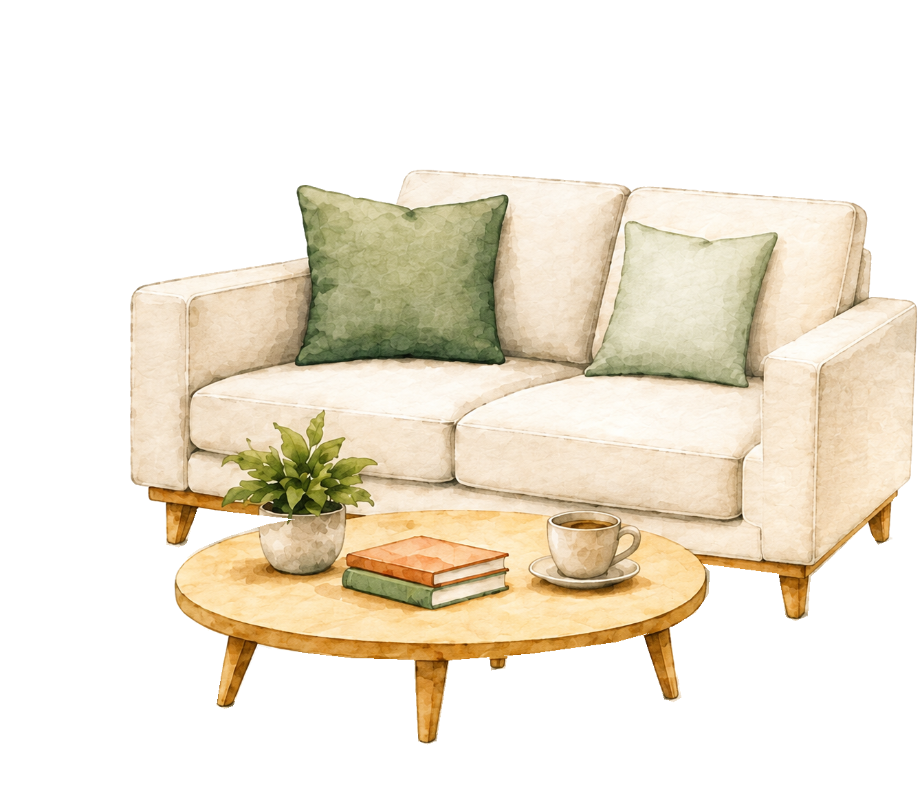 Sofa and coffee table